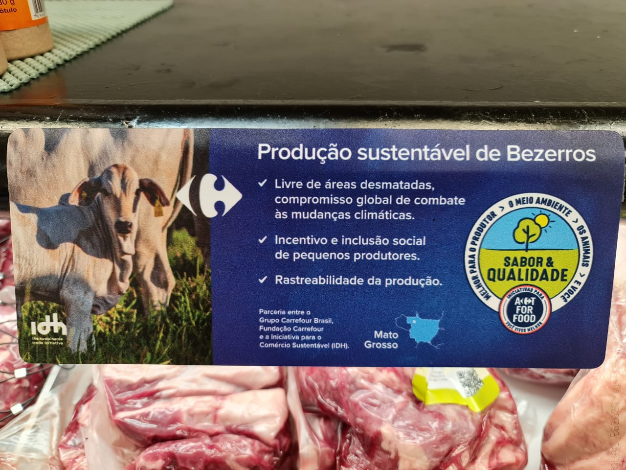 Carne rastreada e livre de desmatamento de Mato Grosso chega à rede Carrefour
