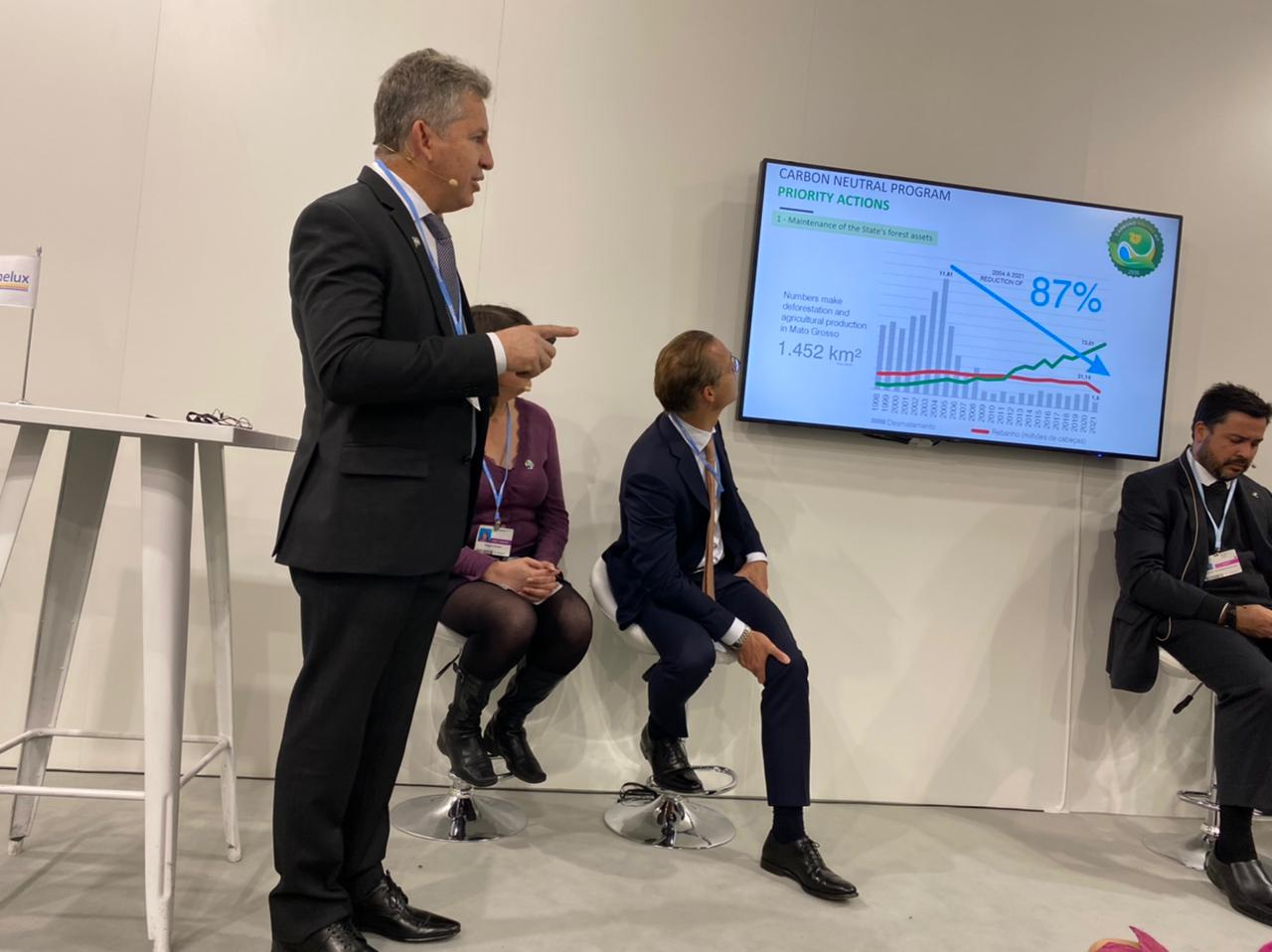 COP26: Mauro Mendes apresenta estratégias para neutralizar carbono até 2035