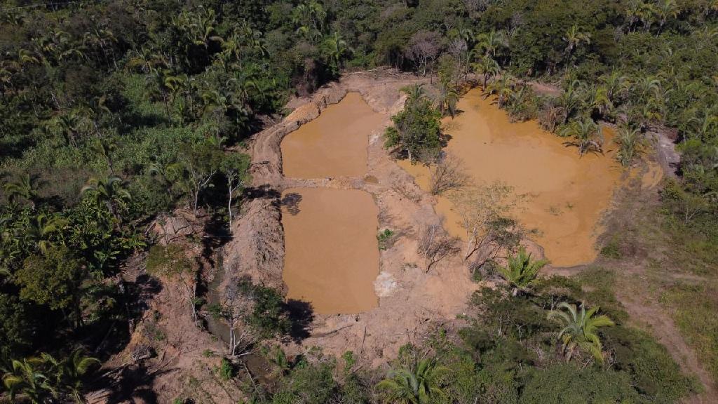 Área de garimpo ilegal é fechada em MT e proprietário é preso