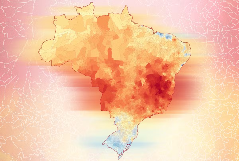 Mapa dos locais mais quentes do País traz alerta para o agronegócio